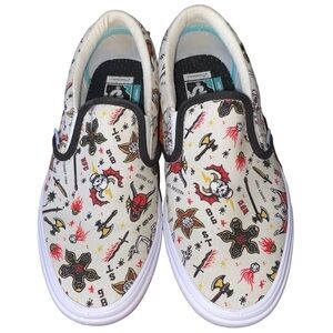 VANS Stranger Things Hellfire Slip On Sneakers Women’s 7.5 Men’s 6 NWOT